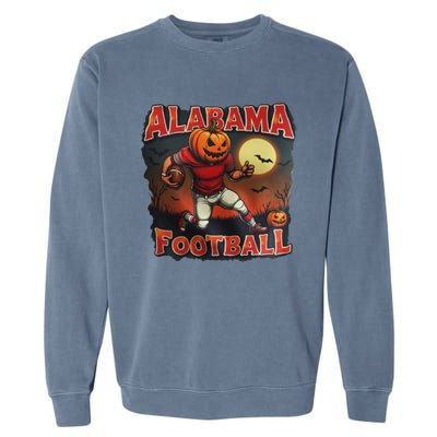 Alabama Football Halloween Pumpkin Player Spooky Alabama Garment-Dyed Sweatshirt