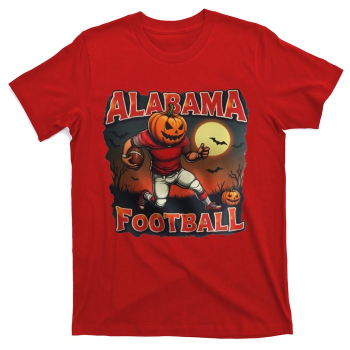 Alabama Football Halloween Pumpkin Player Spooky Alabama T-Shirt