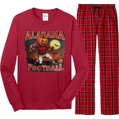 Alabama Football Halloween Pumpkin Player Spooky Alabama Long Sleeve Pajama Set