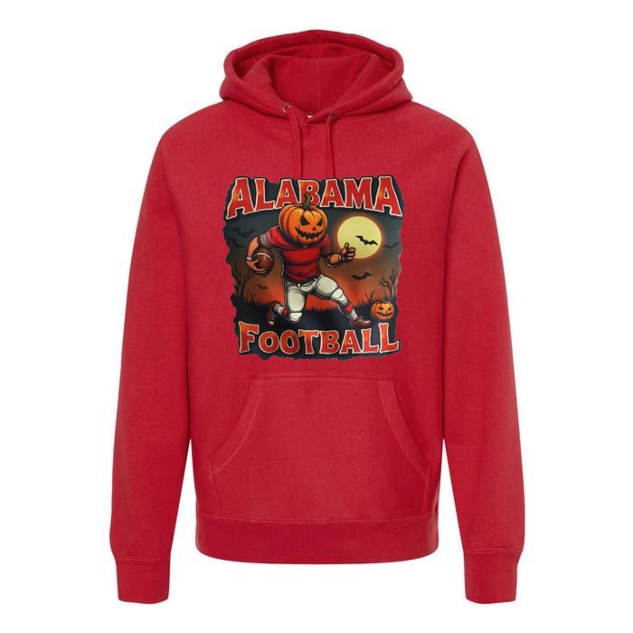 Alabama Football Halloween Pumpkin Player Spooky Alabama Premium Hoodie