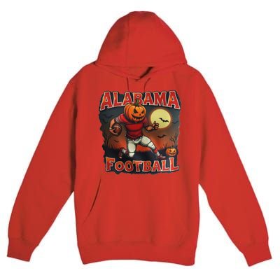 Alabama Football Halloween Pumpkin Player Spooky Alabama Premium Pullover Hoodie