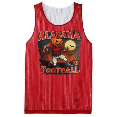 Alabama Football Halloween Pumpkin Player Spooky Alabama Mesh Reversible Basketball Jersey Tank