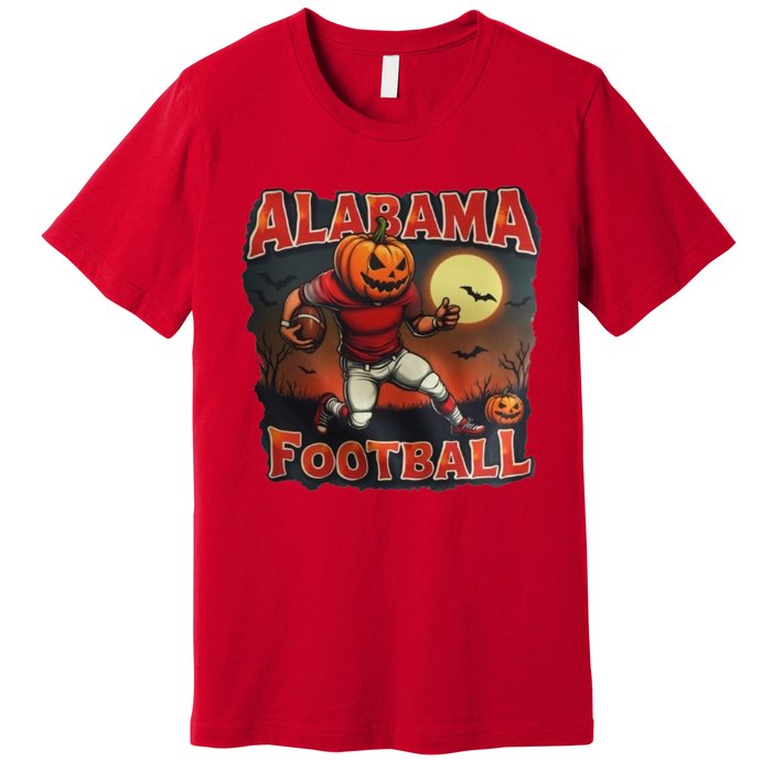 Alabama Football Halloween Pumpkin Player Spooky Alabama Premium T-Shirt