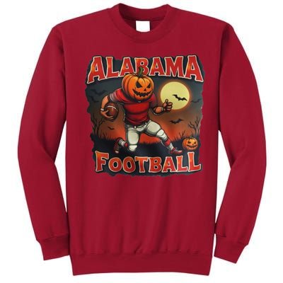 Alabama Football Halloween Pumpkin Player Spooky Alabama Tall Sweatshirt