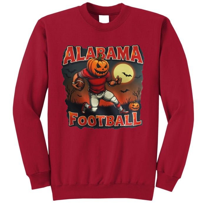 Alabama Football Halloween Pumpkin Player Spooky Alabama Tall Sweatshirt