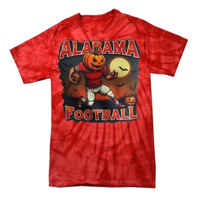 Alabama Football Halloween Pumpkin Player Spooky Alabama Tie-Dye T-Shirt