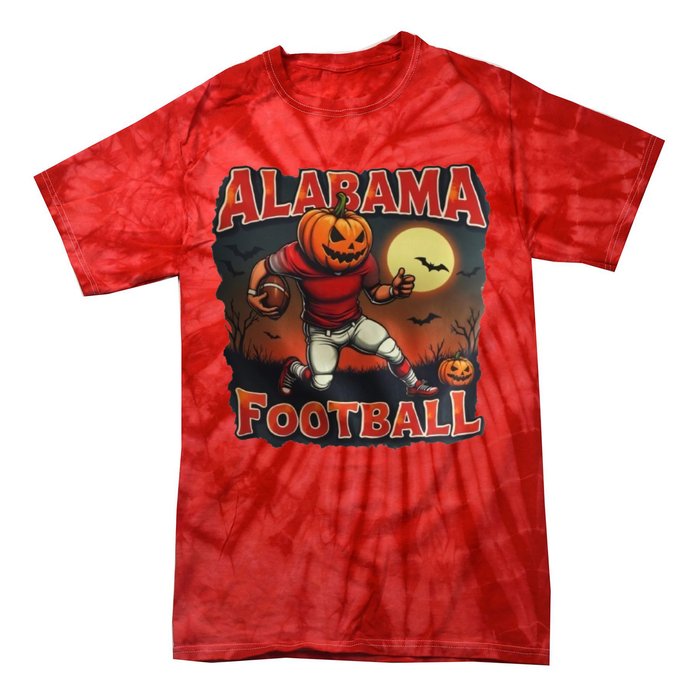 Alabama Football Halloween Pumpkin Player Spooky Alabama Tie-Dye T-Shirt