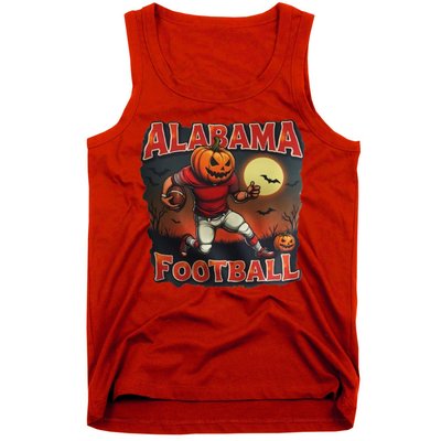 Alabama Football Halloween Pumpkin Player Spooky Alabama Tank Top