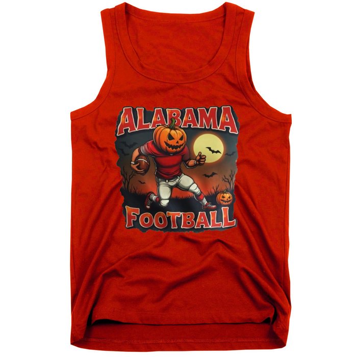 Alabama Football Halloween Pumpkin Player Spooky Alabama Tank Top