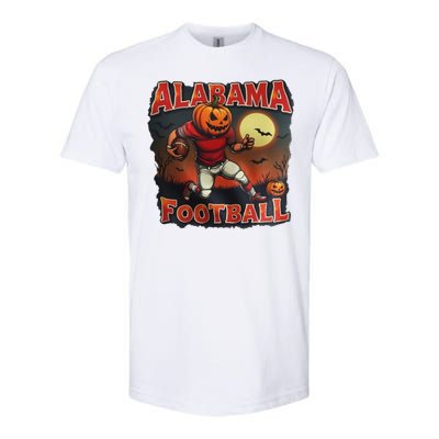 Alabama Football Halloween Pumpkin Player Spooky Alabama Softstyle CVC T-Shirt