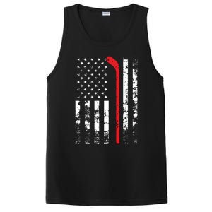 American Flag Hockey USA Patriotic Gift PosiCharge Competitor Tank