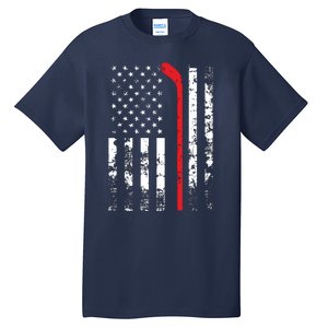 American Flag Hockey USA Patriotic Gift Tall T-Shirt