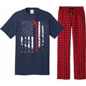 American Flag Hockey USA Patriotic Gift Pajama Set