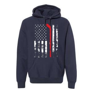 American Flag Hockey USA Patriotic Gift Premium Hoodie