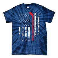 American Flag Hockey USA Patriotic Gift Tie-Dye T-Shirt