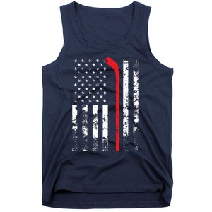 American Flag Hockey USA Patriotic Gift Tank Top