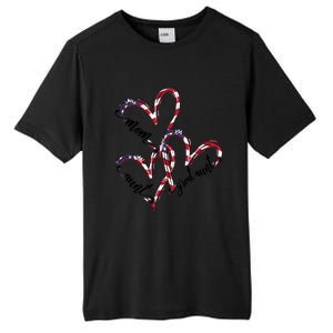 American Flag Heart Mom Aunt Great Aunt Cool Gift Tall Fusion ChromaSoft Performance T-Shirt