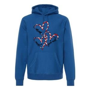 American Flag Heart Mom Aunt Great Aunt Cool Gift Premium Hoodie