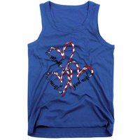 American Flag Heart Mom Aunt Great Aunt Cool Gift Tank Top