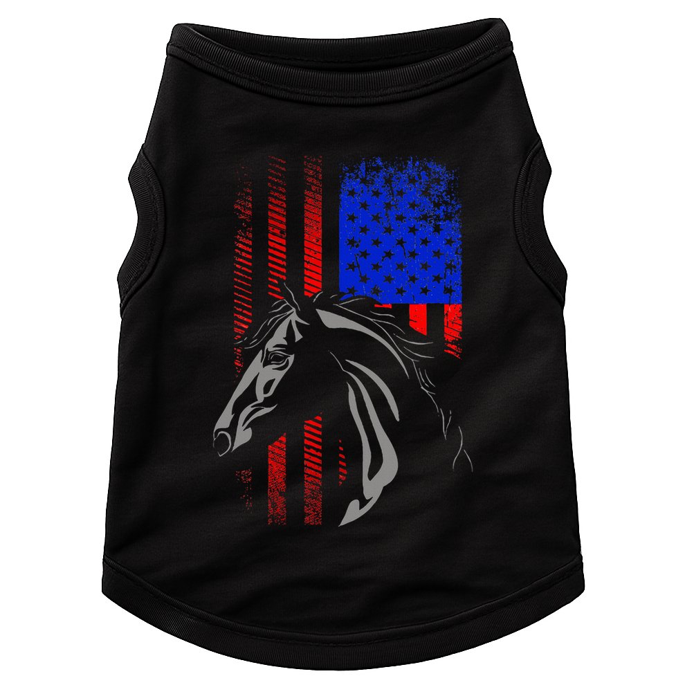 American Flag Horseback Riding Apparel Horse Doggie Tank