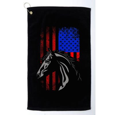 American Flag Horseback Riding Apparel Horse Golf Towel