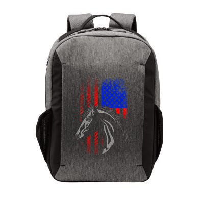 American Flag Horseback Riding Apparel Horse Vector Backpack