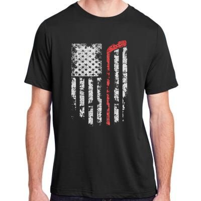 American Flag Hockey Team Gift Hockey Dad Mom Adult ChromaSoft Performance T-Shirt