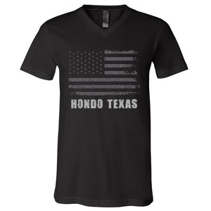 American Flag Hondo Texas Usa Patriotic Souvenir V-Neck T-Shirt