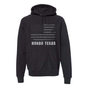 American Flag Hondo Texas Usa Patriotic Souvenir Premium Hoodie