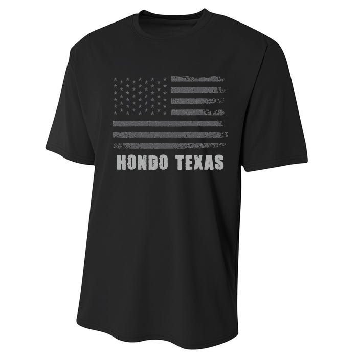 American Flag Hondo Texas Usa Patriotic Souvenir Performance Sprint T-Shirt