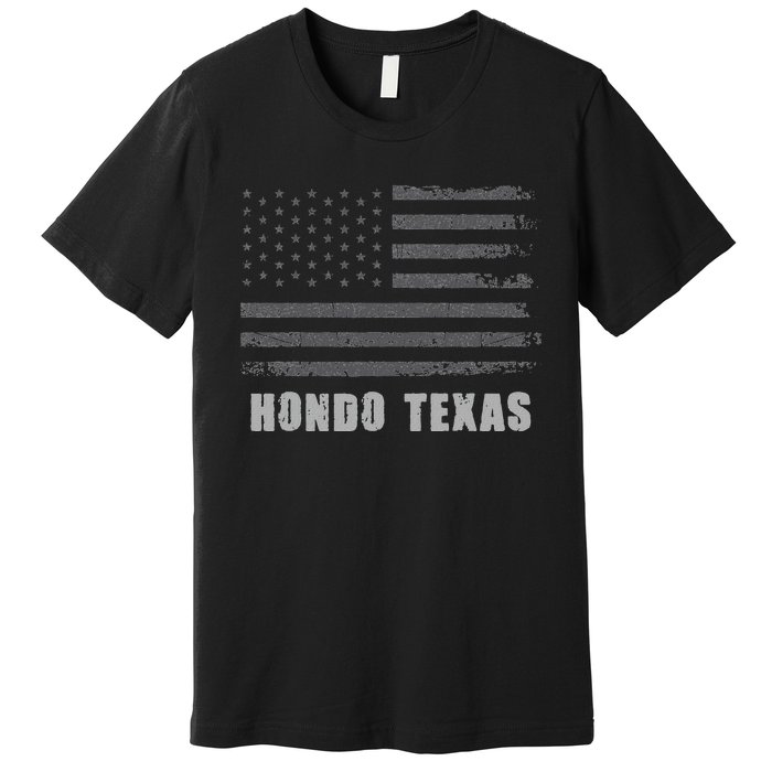 American Flag Hondo Texas Usa Patriotic Souvenir Premium T-Shirt