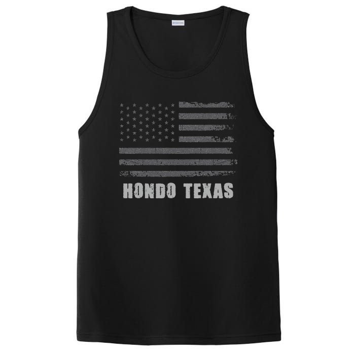 American Flag Hondo Texas Usa Patriotic Souvenir PosiCharge Competitor Tank