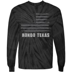 American Flag Hondo Texas Usa Patriotic Souvenir Tie-Dye Long Sleeve Shirt