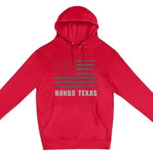 American Flag Hondo Texas Usa Patriotic Souvenir Premium Pullover Hoodie