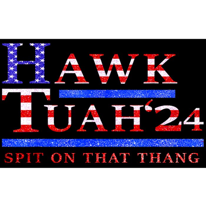 American Flag Hawk Tush Spit On That Thang Parody Gift Bumper Sticker