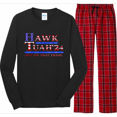 American Flag Hawk Tush Spit On That Thang Parody Gift Long Sleeve Pajama Set