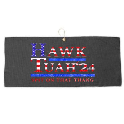 American Flag Hawk Tush Spit On That Thang Parody Gift Large Microfiber Waffle Golf Towel