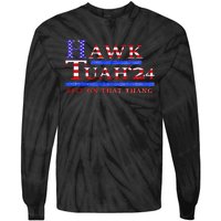 American Flag Hawk Tush Spit On That Thang Parody Gift Tie-Dye Long Sleeve Shirt