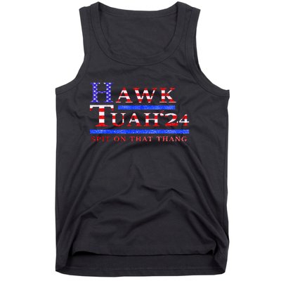 American Flag Hawk Tush Spit On That Thang Parody Gift Tank Top