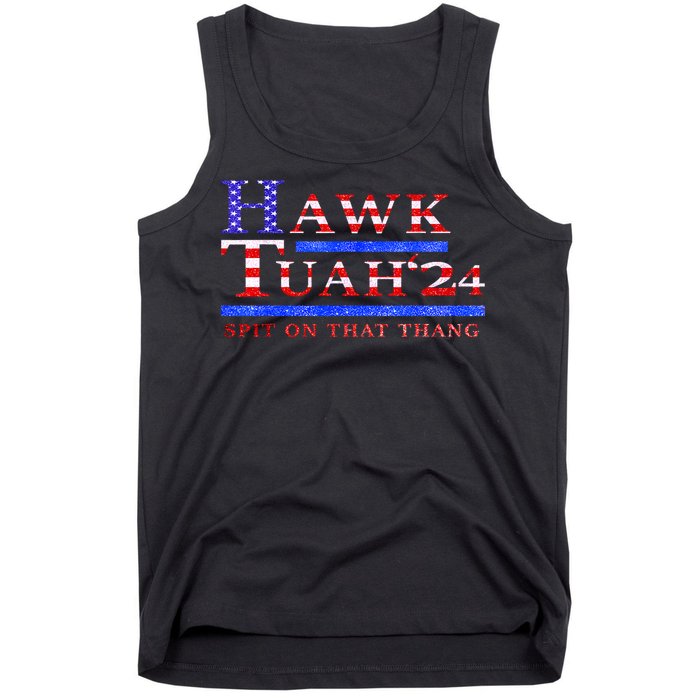 American Flag Hawk Tush Spit On That Thang Parody Gift Tank Top