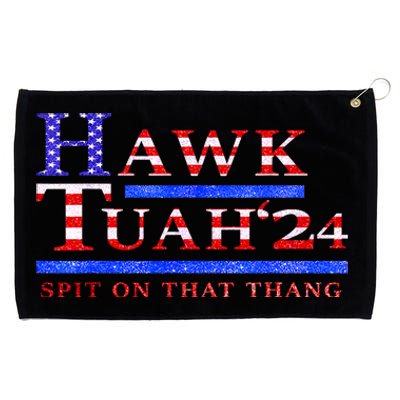 American Flag Hawk Tush Spit On That Thang Parody Gift Grommeted Golf Towel