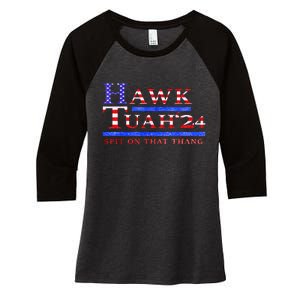 American Flag Hawk Tush Spit On That Thang Parody Gift Women's Tri-Blend 3/4-Sleeve Raglan Shirt