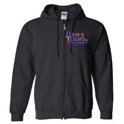 American Flag Hawk Tush Spit On That Thang Parody Gift Full Zip Hoodie