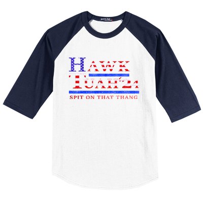 American Flag Hawk Tush Spit On That Thang Parody Gift Baseball Sleeve Shirt