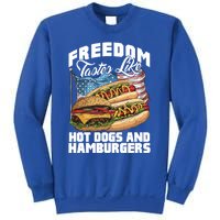 American Flag Hot Dogs And Burgers Bbq Patriotic 4th Of July Gift Sweatshirt