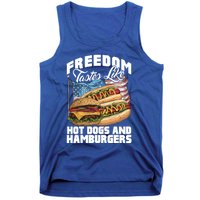 American Flag Hot Dogs And Burgers Bbq Patriotic 4th Of July Gift Tank Top