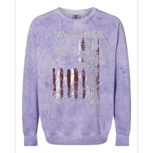 American Flag Hawk Tuah 24 Spit On That Thang Colorblast Crewneck Sweatshirt