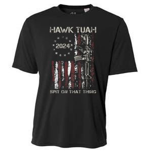 American Flag Hawk Tuah 24 Spit On That Thang Cooling Performance Crew T-Shirt