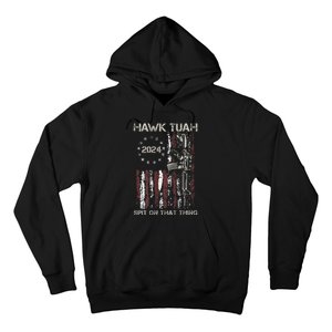 American Flag Hawk Tuah 24 Spit On That Thang Hoodie