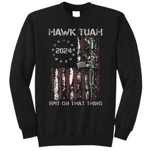 American Flag Hawk Tuah 24 Spit On That Thang Sweatshirt